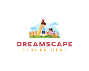 Kids Kindergarten Preschool logo design