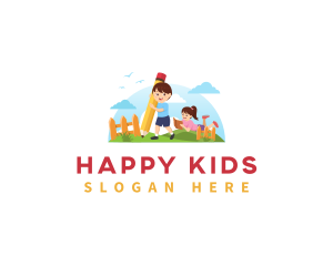 Kids Kindergarten Preschool logo design