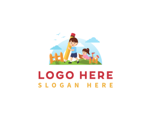 Preschool - Kids Kindergarten Preschool logo design