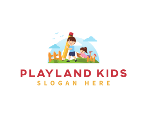 Kids Kindergarten Preschool logo design