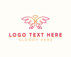 Heavenly - Angelic Holy Wings logo design