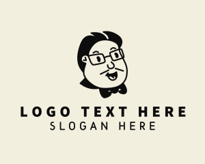 Chubby Geek Man Logo