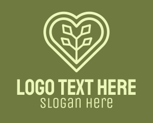 Heart - Nature Lovely Plant logo design