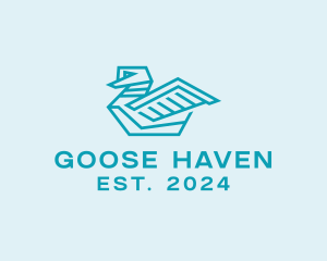 Goose - Green Farm Duck logo design