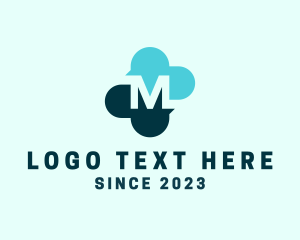 Startup - Cloud Software Letter M logo design
