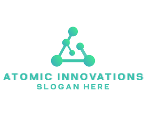 Atom - Science Club Molecule Laboratory logo design