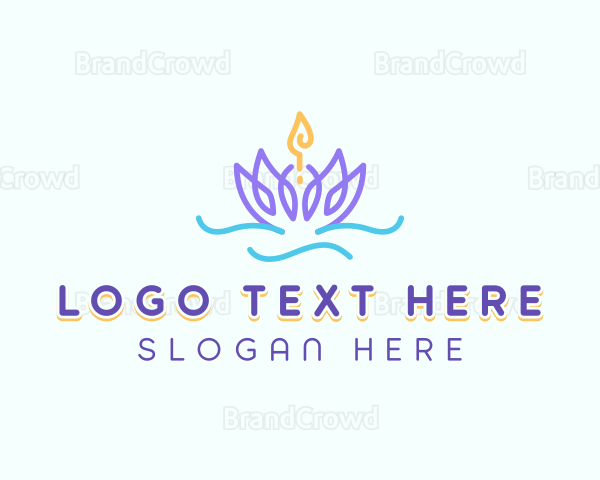 Floating Lotus Candle Logo
