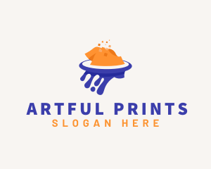 Shirt Printing Paint logo design