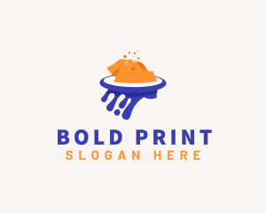 Shirt Printing Paint logo design