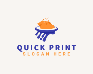 Shirt Printing Paint logo design