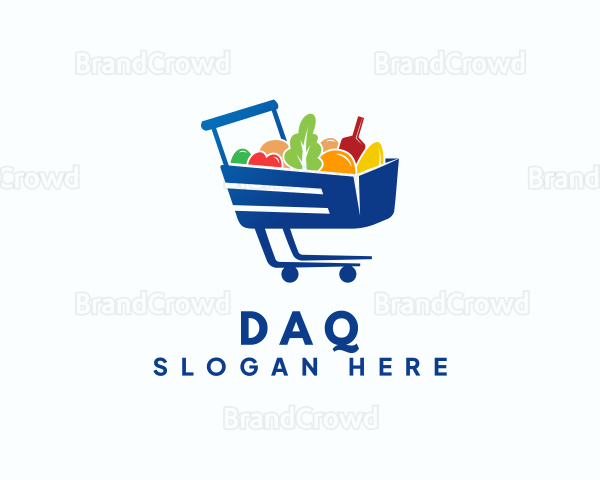 Food Grocery Cart Logo