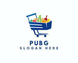 Food Grocery Cart Logo