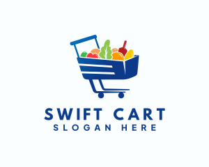 Cart - Food Grocery Cart logo design