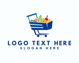 Food Grocery Cart Logo