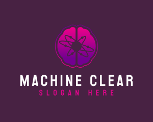 Machine Computer Brain logo design