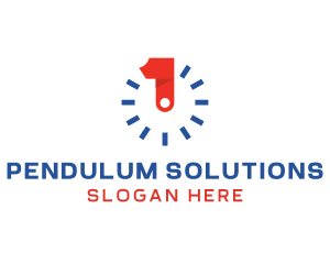 Pendulum - Clock Number 1 logo design