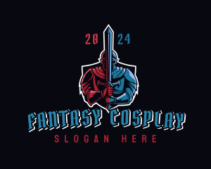 Cosplay - Knight Warrior Gaming logo design