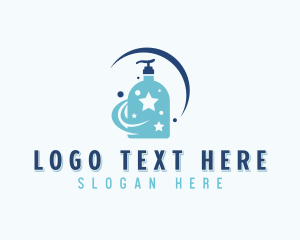 Disinfection - Cleaning Sanitizer Liquid Soap logo design