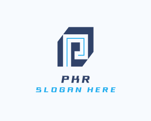 IT Programming Letter P logo design