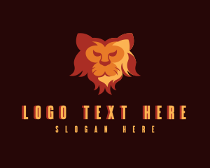 Red Lion - Lion Head Safari logo design