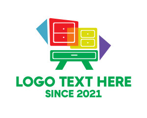 Desk - Colorful Dresser Furniture logo design