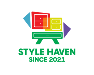 Dresser - Colorful Dresser Furniture logo design