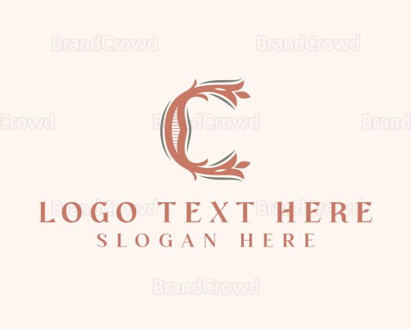 Decorative Vine Decor Letter C Logo