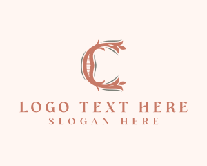 Decorative Vine Decor Letter C Logo