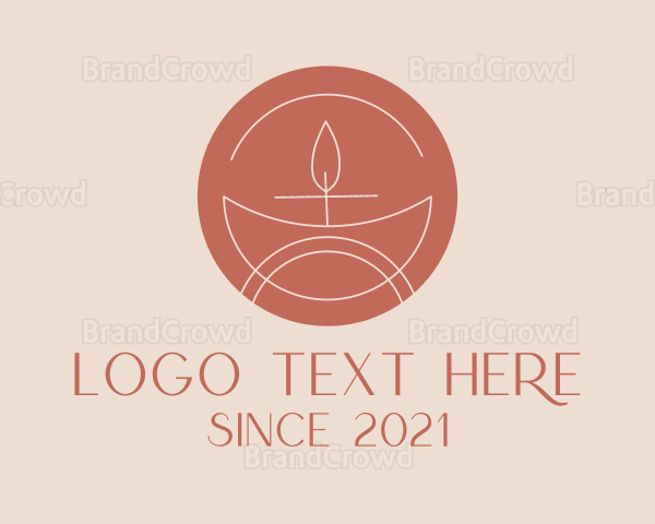 Spa Candle Badge Logo