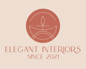 Spa Candle Badge  logo design