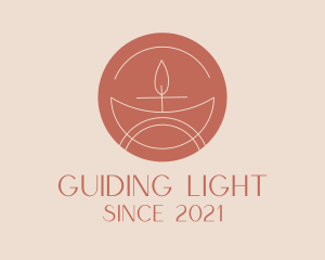 Spa Candle Badge  logo design