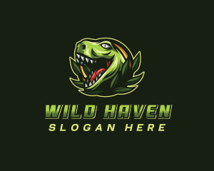 Wild Jurassic Dinosaur  logo design