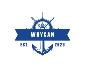 Sea Ferry Anchor Wheel Logo