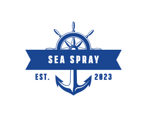 Sea Ferry Anchor Wheel logo design