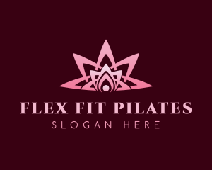 Pilates - Pink Lotus Spa logo design