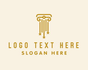 Vc Firm - Elegant Star Column logo design