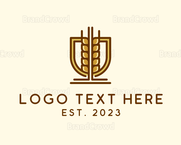 Wheat Harvest Agriculture Logo