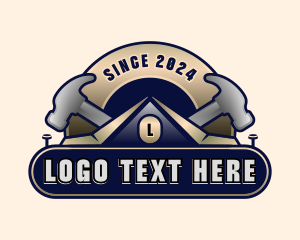 Maintenance - Roof Construction Hammer logo design