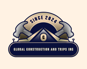 Roof Construction Hammer Logo