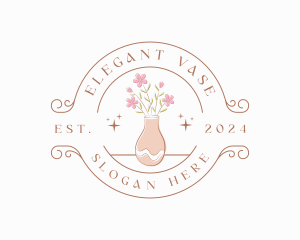 Flower Vase Decoration logo design