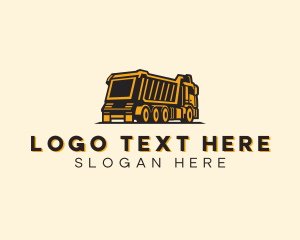 Delivery - Construction Dump Truck logo design