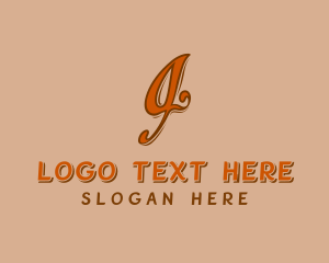 Letter J - Retro Shop Business logo design