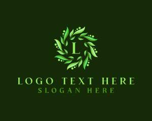 Eco - Natural Leaf Plant logo design