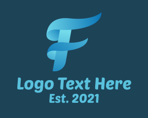 Venture - Gradient Letter F Company logo design