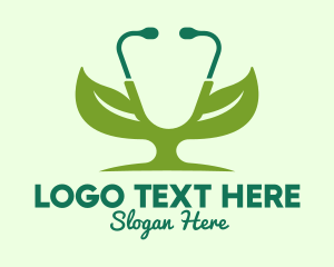 Stethoscope - Natural Medical Check Up logo design