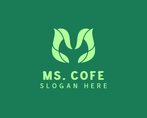 Organic Nature Letter M logo design