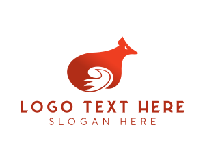 Canine - Coyote Fox Animal logo design