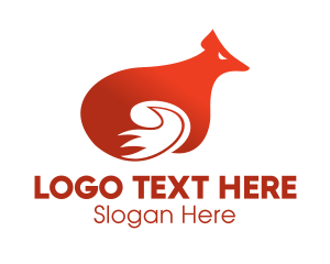Animal - Abstract Fox Animal logo design