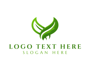 Massage - Natural Eco Leaf logo design