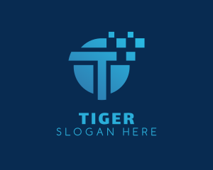 Pixel Tech Letter T Logo